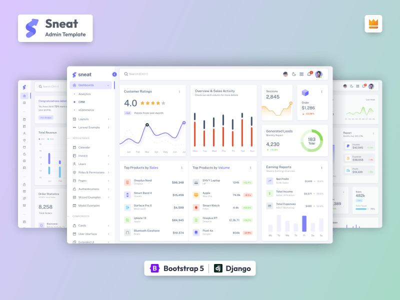 Sneat Django Admin Dashboard Template