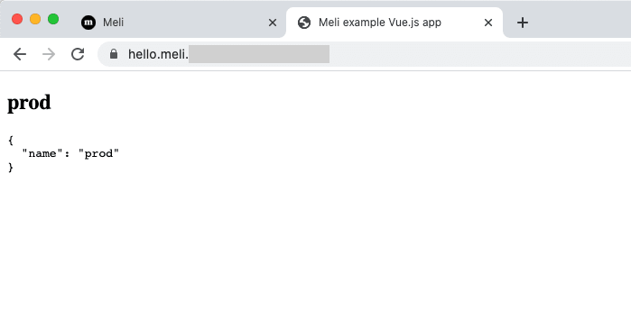Environment preview of main branch in Meli demo site