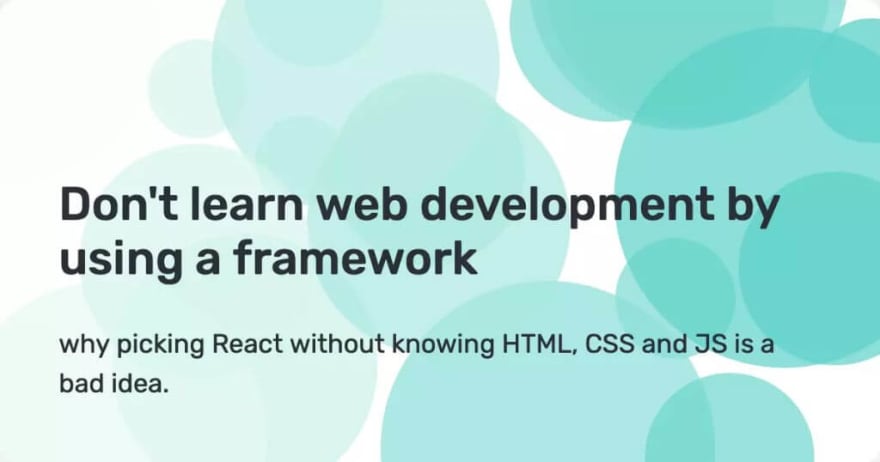 Beginners Shouldn't Learn React