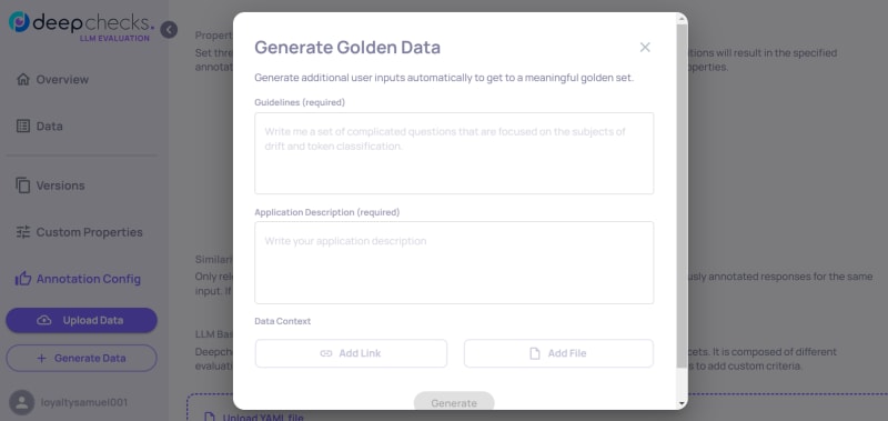 samples generation