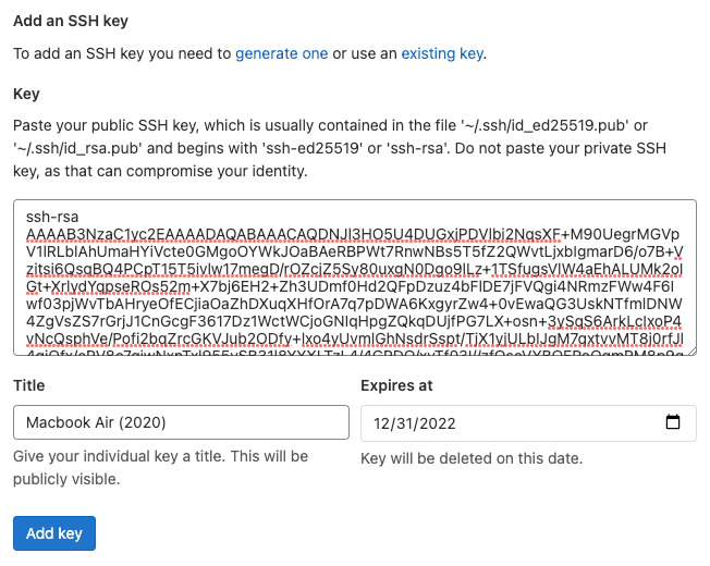 Key, Title and Expires at fields