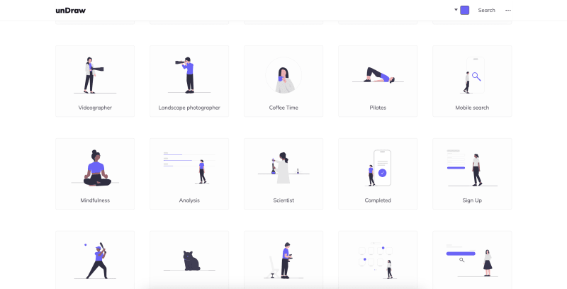 Preview of undraw.co