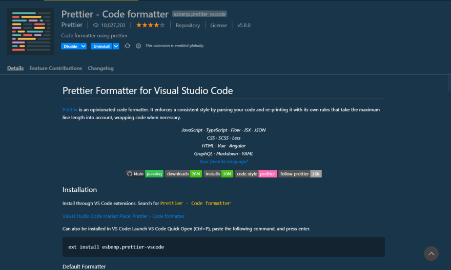 Prettier - Code Formatter