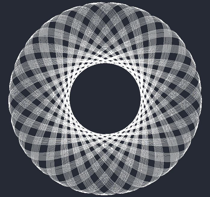 A donut shaped circular pattern