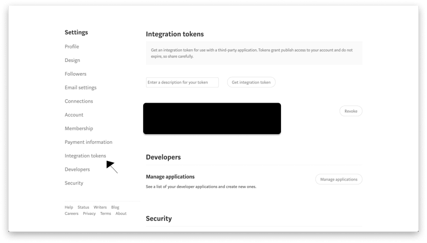 Generate Integration Token