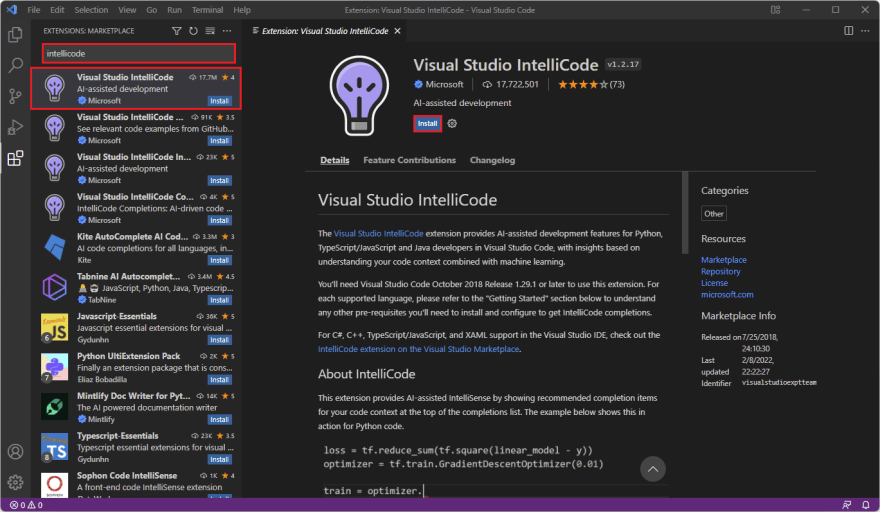 install python in visual studio