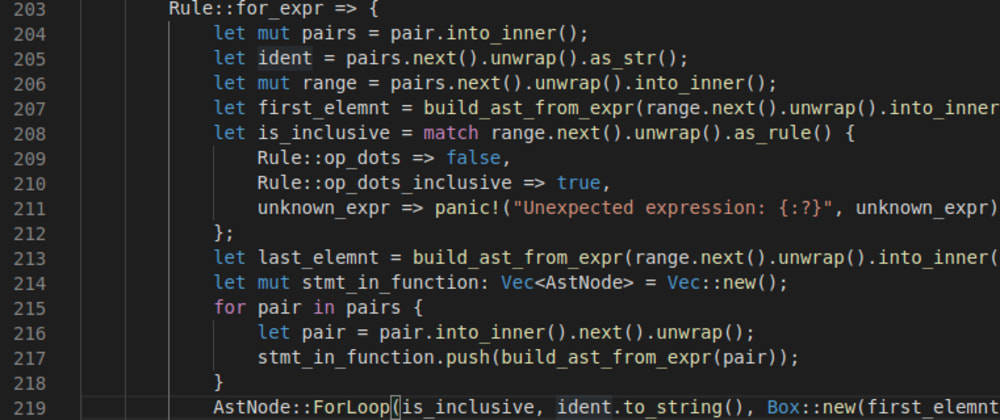 rust language to take it into