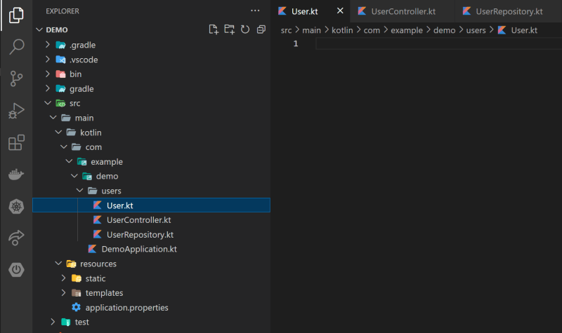 Folder structure