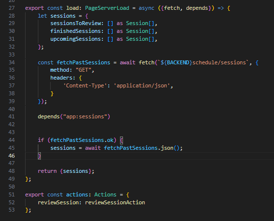 Server code structure