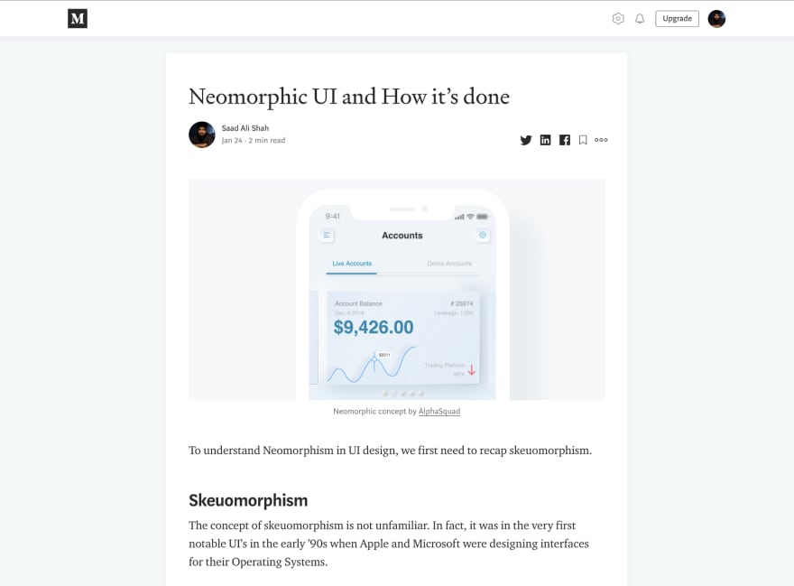 Implemented on Medium