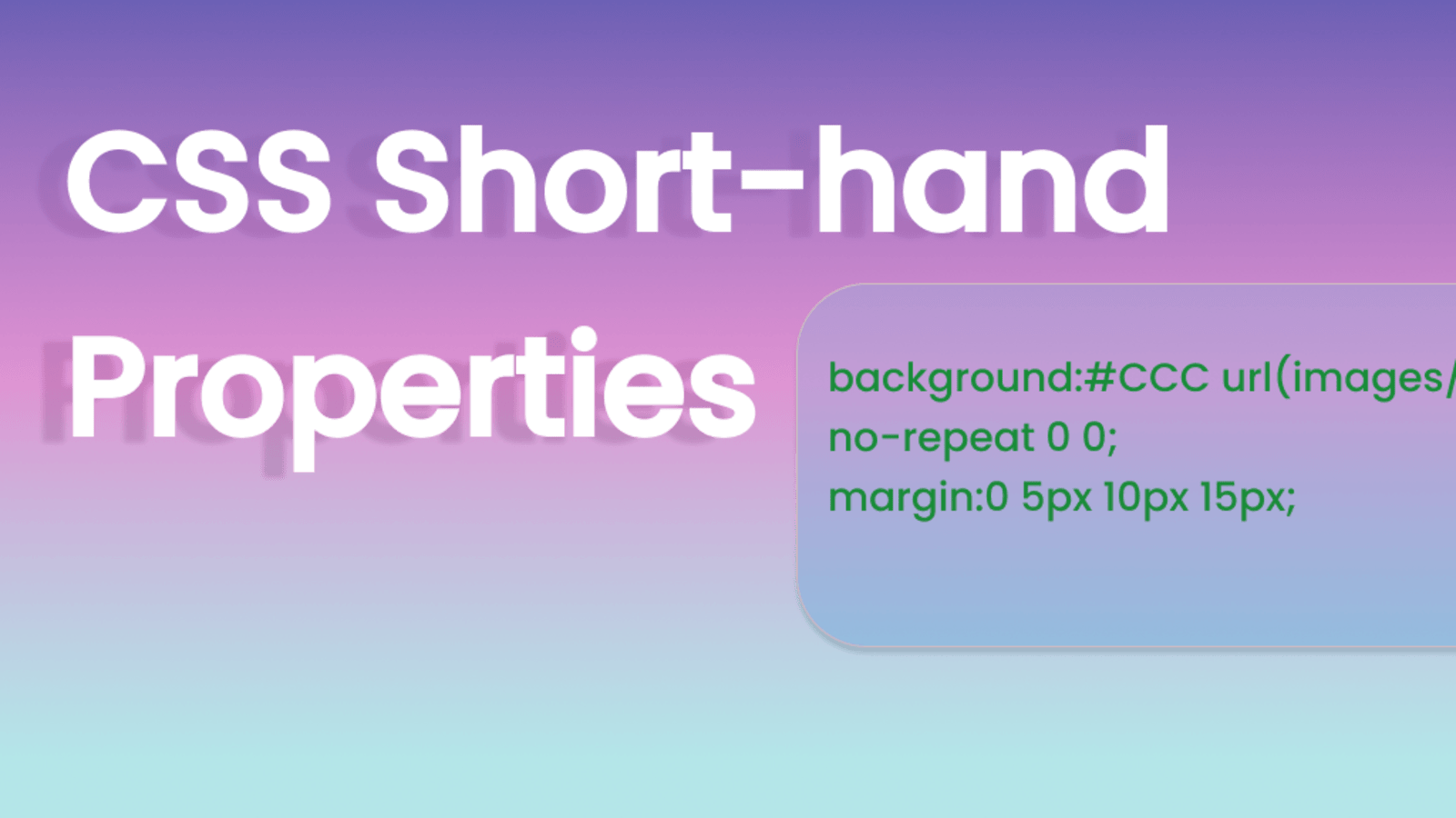 CSS shorthand properties - DEV Community ?‍??‍?