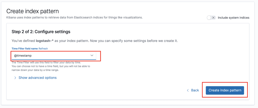 Configure index pattern settings