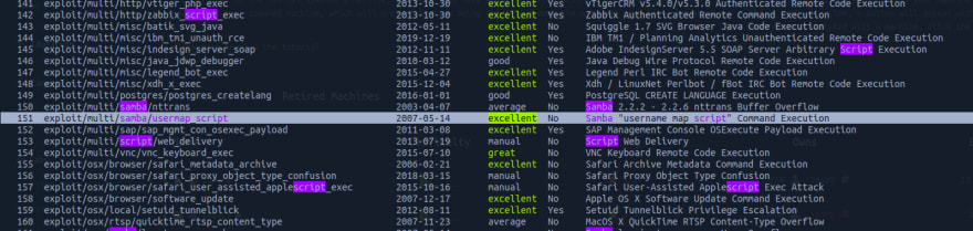 Samba Found in Metasploit