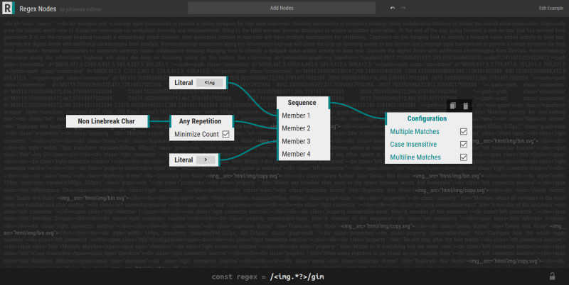 Filter Image Tags in the "Regex Nodes" Editor