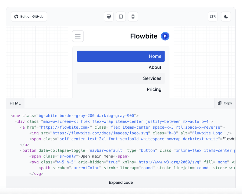 Tailwind CSS RTL - Flowbite