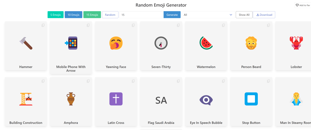 How to generate random EMOJIs