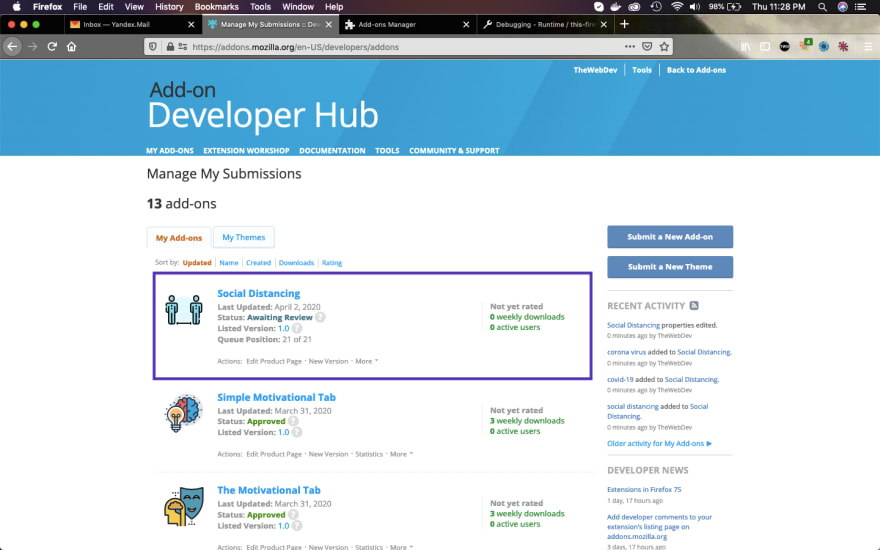 Awaiting approval