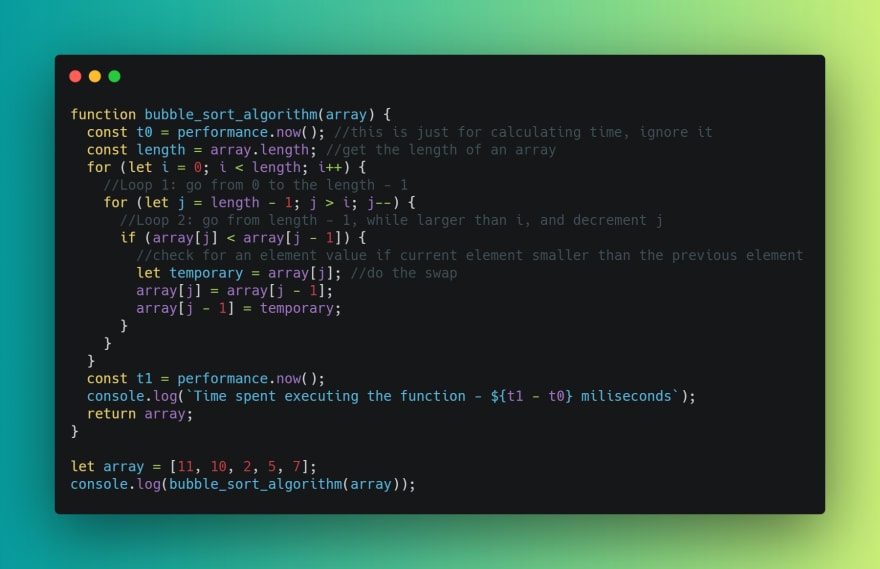 JavaScript function: Bubble Sort algorithm - w3resource