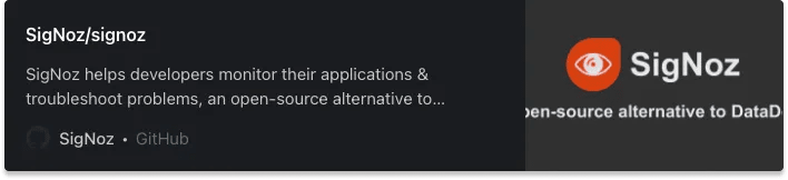 SigNoz GitHub repo