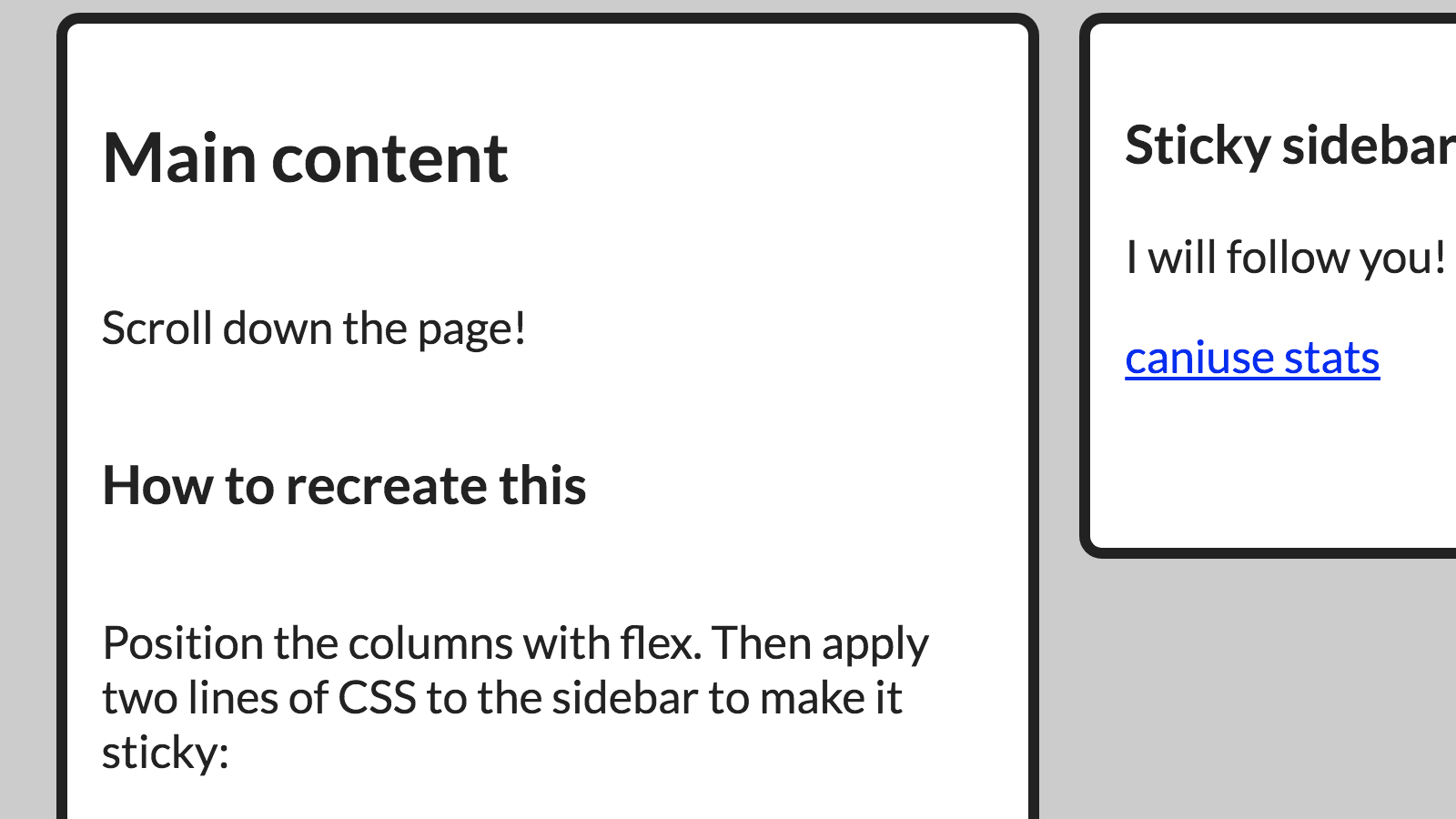 fixed top css3 menu