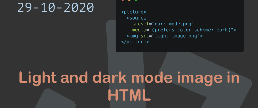 Light And Dark Mode Image In Html Dev Community