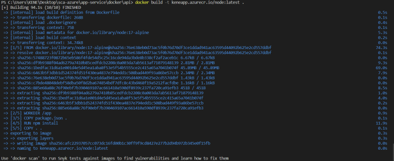 Build docker image