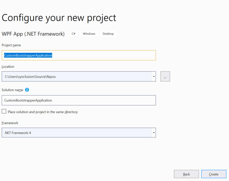 Configure a new project2