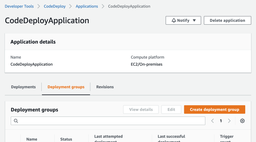 CreateDeploymentGroup
