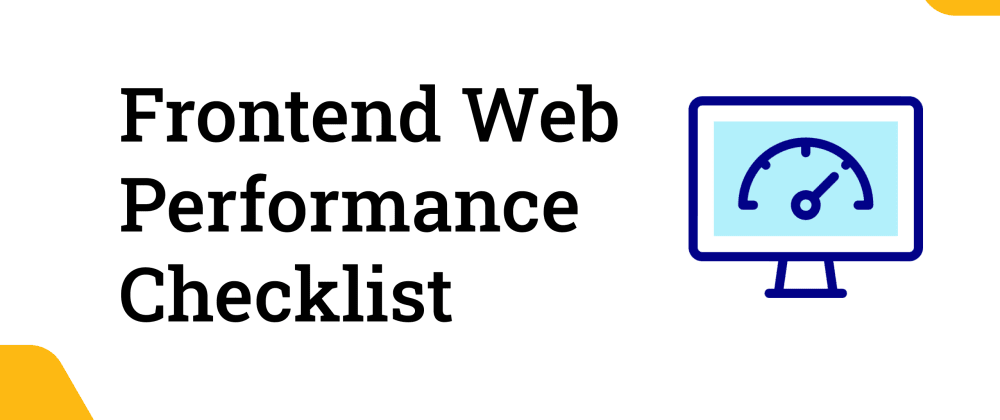 Frontend Web Performance Checklist