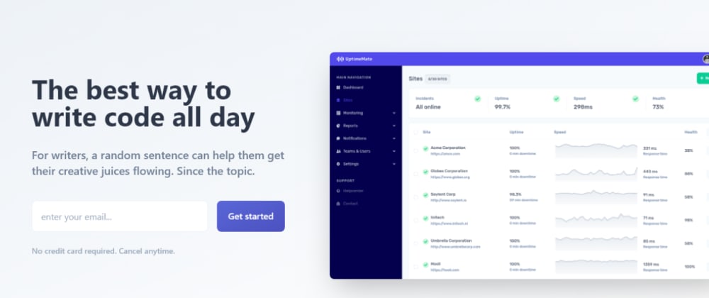 Free SaaS landing page template  DEV Community