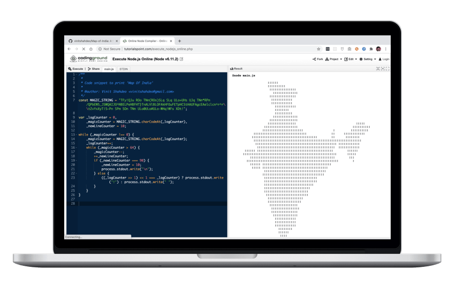 Map Of India using Node.js