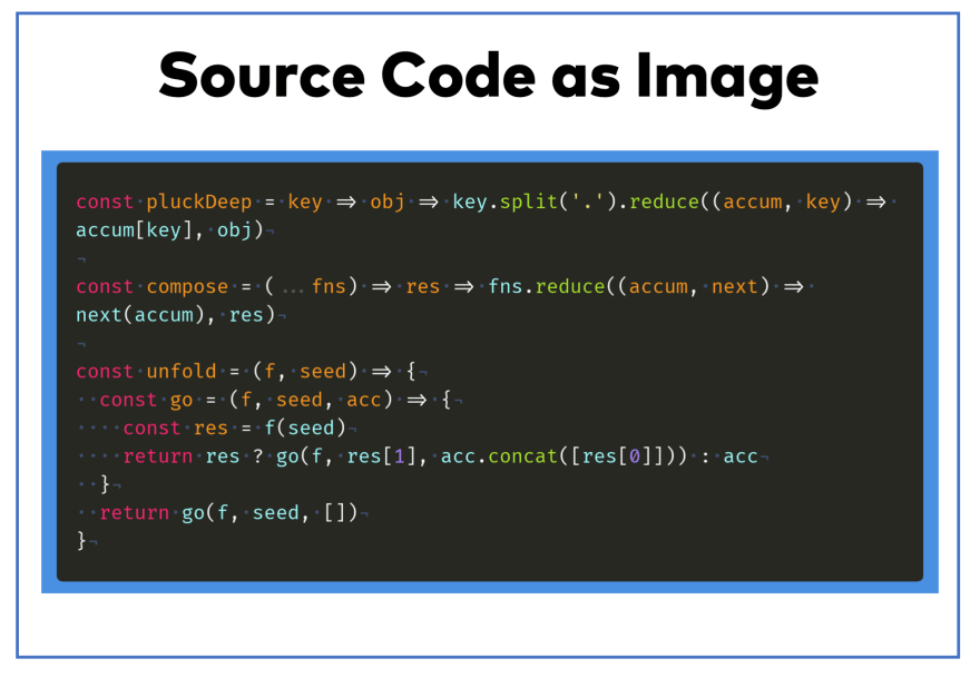 Slide with beautiful source code (by carbon.now)
