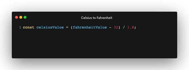 Celsius to Fahrenheit in JavaScript