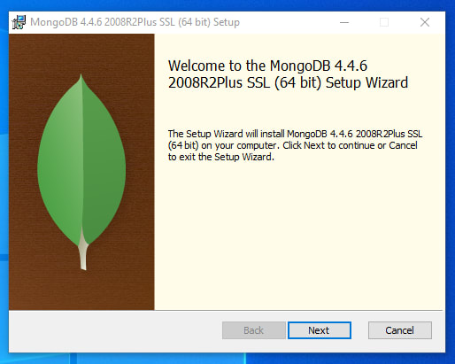 mongodb windows service config