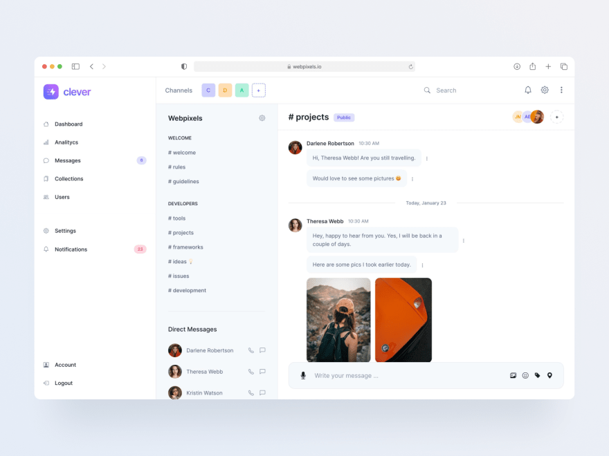 Bootstrap chat template