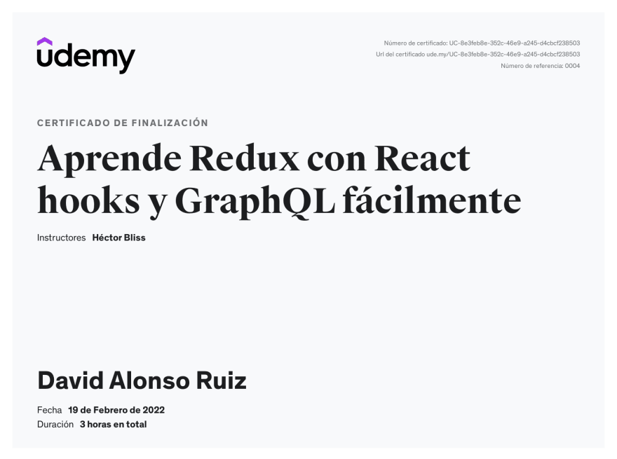 Certificado Redux David Alonso Ruiz