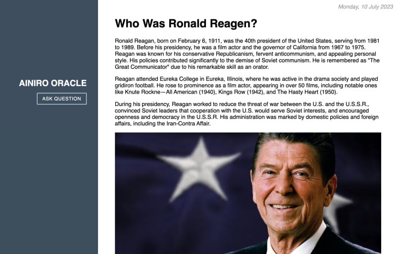 Who was Ronald Reagan