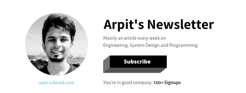 Subscribe to Arpit's newsletter