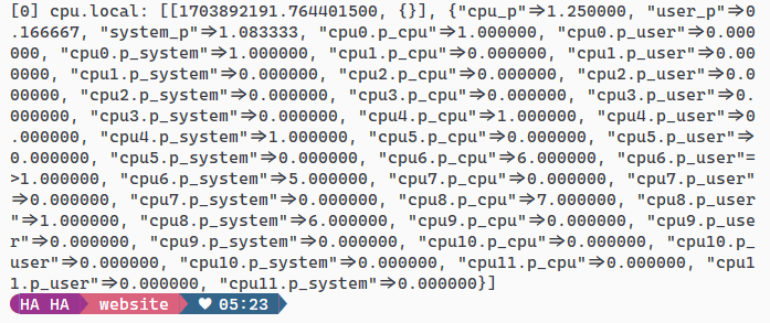 docker logs output