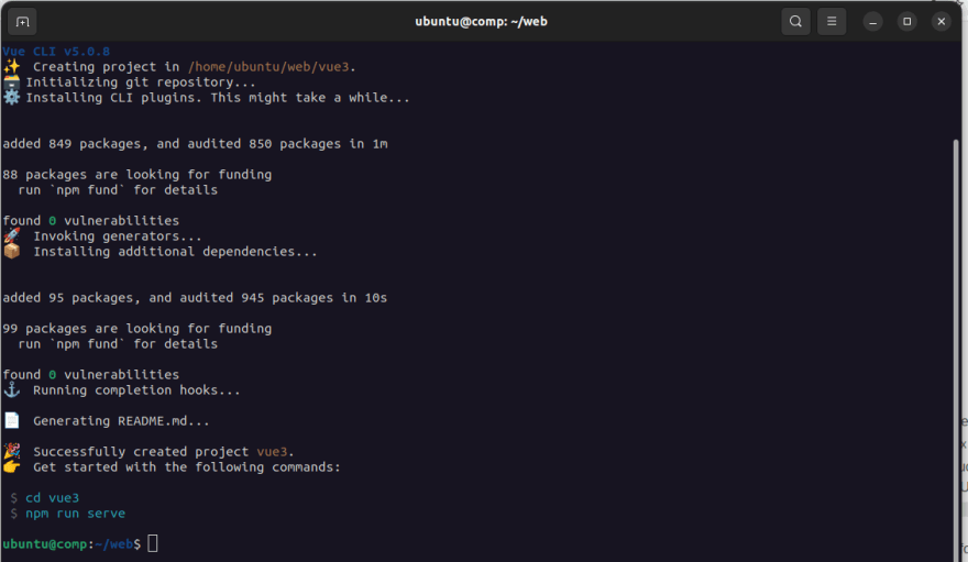 Install VueJS3 Selesai