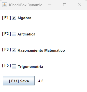Image description CheckBox Dynamic - keyPress