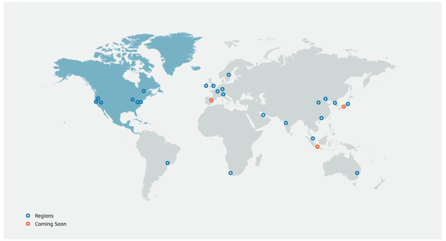 AWS Global Infrastructure Map