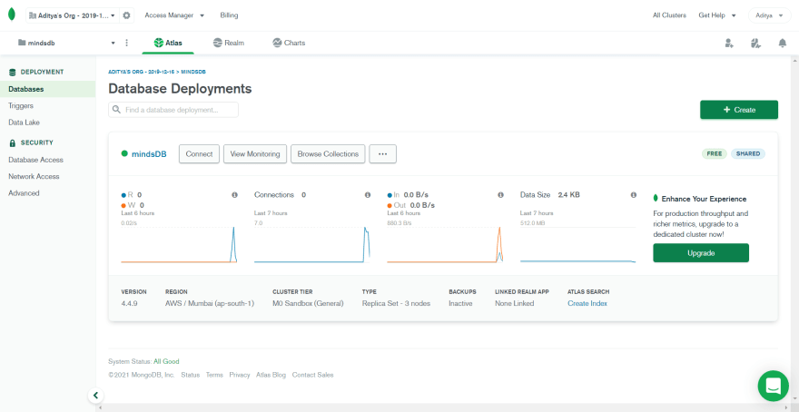 Create cluster