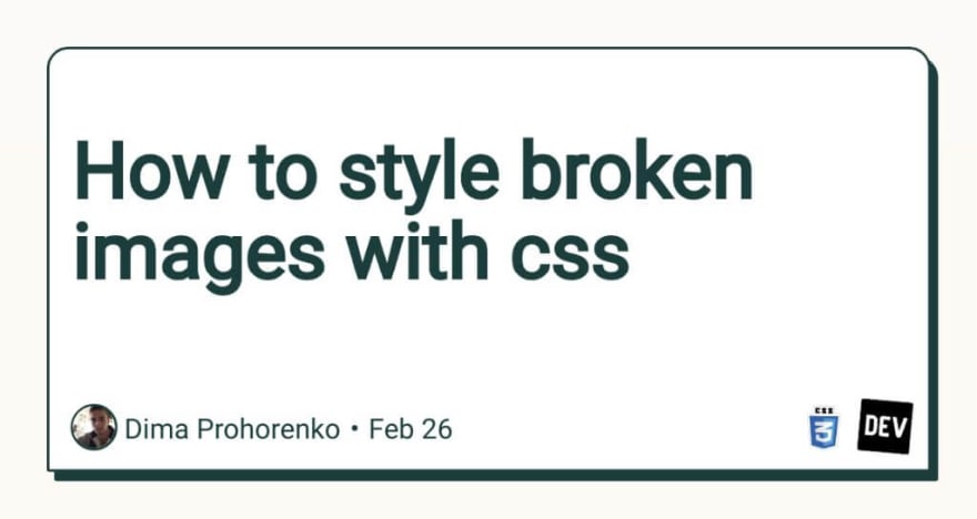 How to style broken images with CSS