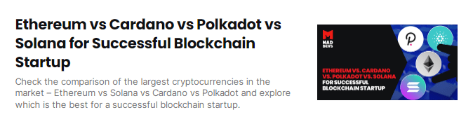 Ethereum vs Cardano vs Polkadot vs Solana