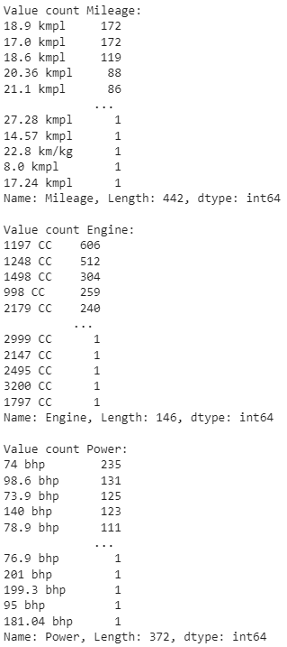 Variation value of categorical field