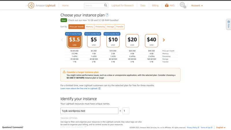 Select plan