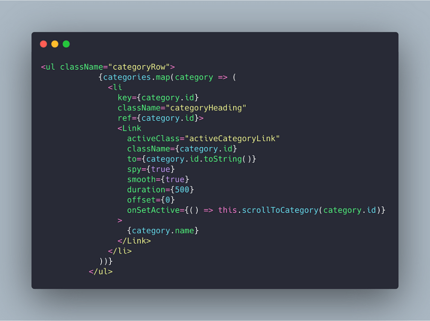 Create horizontal scroll list with ScrollSpy in React DEV Community