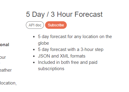 5 Day / 3 Hour Forecast