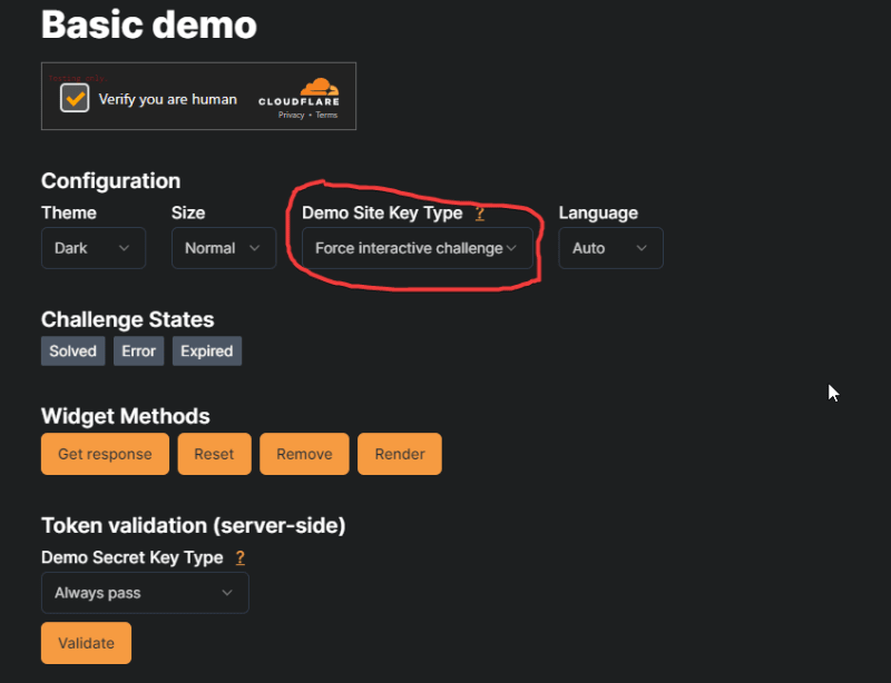 Setup page for solve Cloudflare